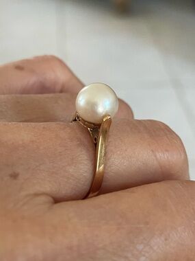 Vintage 14k Pearl Ring
